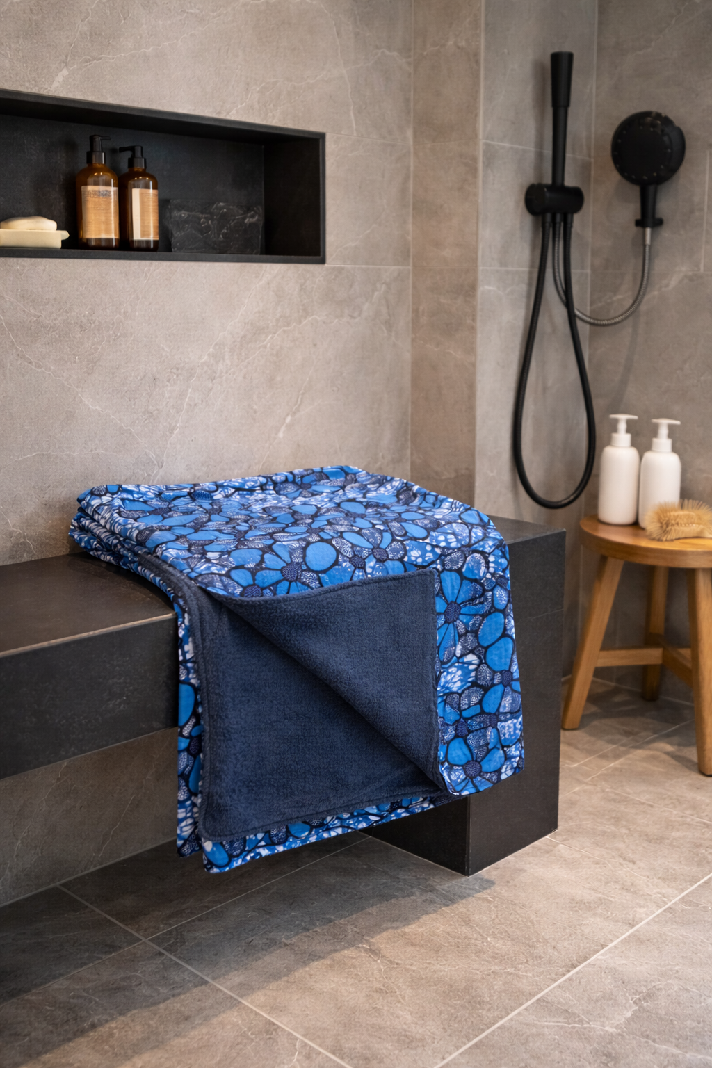 Ensemble  sortie de bain - Serviette +Turban de douche