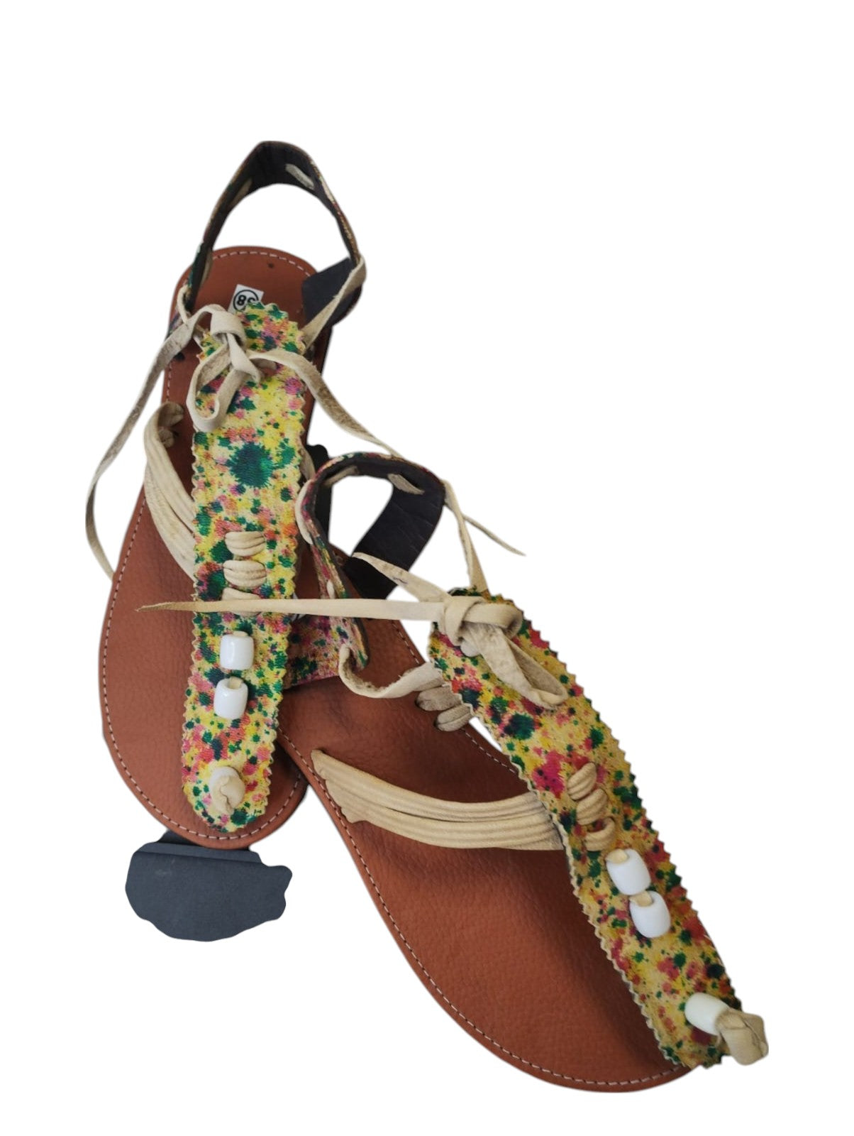 Sandales plates artisanales femme